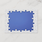 青および白のパズルの部分の名刺 名刺 (裏面)
