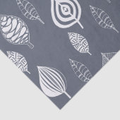 青および白の葉 薄葉紙 (詳細)