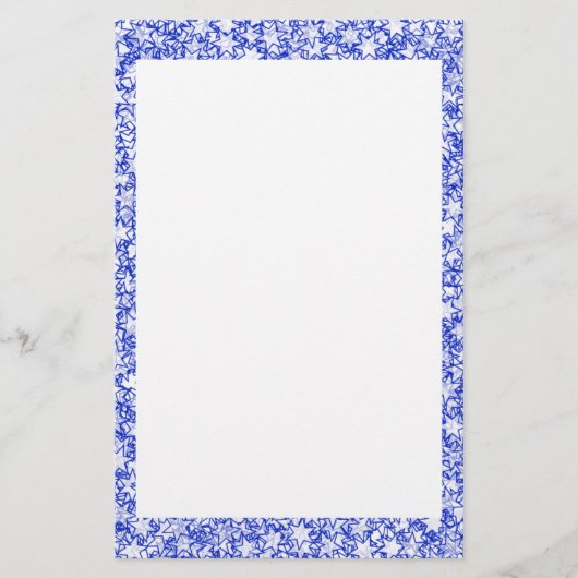 青および白団結心のスポーツ色を主演します 便箋 (正面)