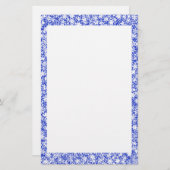 青および白団結心のスポーツ色を主演します 便箋 (正面/裏面)