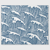 青および白書を包むマット ラッピングペーパー (フラット)