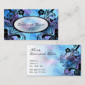 青および紫色の花の華麗さの名刺 名刺 (正面/裏面)
