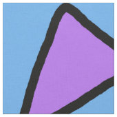 青および紫色Rockoのスタイルの幾何学的な三角形 ファブリック (クローズアップ)