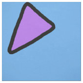 青および紫色Rockoのスタイルの幾何学的な三角形 ファブリック (見本)