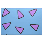 青および紫色Rockoのスタイルの幾何学的な三角形 ファブリック (ファットクウォーター)