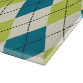 青および緑のアーガイル カッティングボード (角)