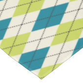 青および緑のアーガイル テーブルクロス (アングル)