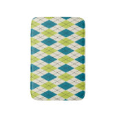 青および緑のアーガイル バスマット (正面縦)