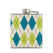 青および緑のアーガイル フラスク (裏面)