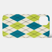 青および緑のアーガイル Case-Mate iPhoneケース (裏面 (横))