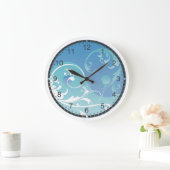 青および緑のイン及びヤン ラージ壁時計 (ホーム)