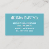 青および緑のストライプビジネス・カード 名刺 (裏面)