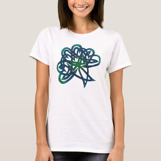 青および緑のセントパトリックの日 Tシャツ (正面)