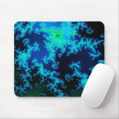 青および緑のフラクタルのmousepad マウスパッド (マウス)