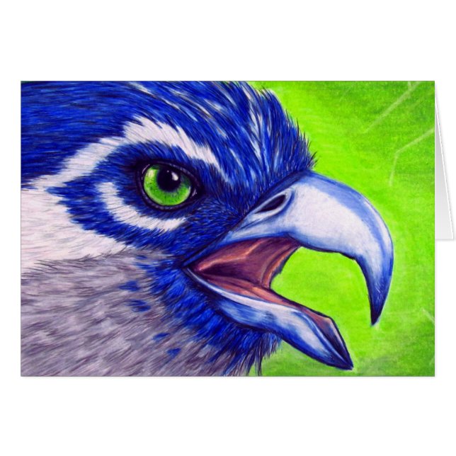 青および緑のミサゴ (正面横)