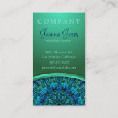 青および緑の宝石 名刺 (裏面)