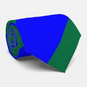 青および緑の広い連隊ストライプ ネクタイ (ロール)