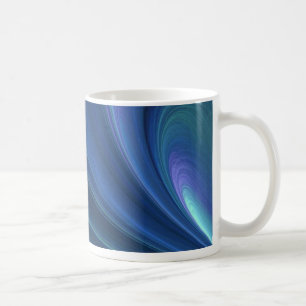 青および緑の柔らかい砂波 コーヒーマグカップ