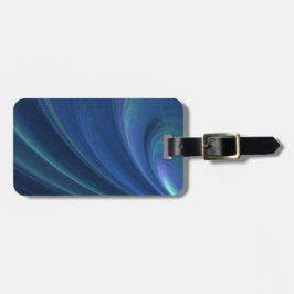 青および緑の柔らかい砂波 ラゲッジタグ