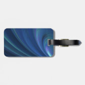 青および緑の柔らかい砂波 ラゲッジタグ (裏面横)