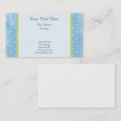 青および緑の水玉模様の名刺 名刺 (正面/裏面)