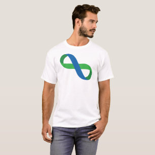青および緑の無限リボン Tシャツ