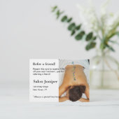 青および緑の石が付いている紹介カード 紹介カード (スタンド正面)