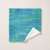 青および緑土の調子のBathタオルセット バスタオルセット (ウォッシュタオル)