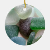 青および緑海のガラスオーナメント セラミックオーナメント (正面)