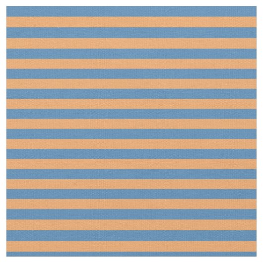 青および茶色の線/ストライプパターン ファブリック (クローズアップ)