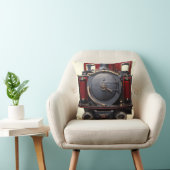 青および赤い列車 クッション (椅子)