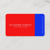 青および赤く上品な名刺 名刺 (裏面)