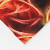 青および赤の炎精力的なパターンフリースの投球 フリースブランケット (角)