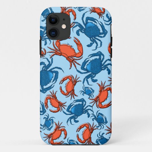 青および赤コラージュを斜め飛行します Case-Mate iPhoneケース (裏面)