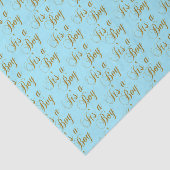 青および金ゴールドそれは男の子|のベビーです 薄葉紙 (詳細)