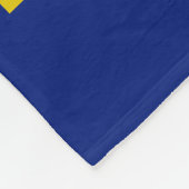 青および金ゴールドのパーソナライズなレスリングのコーチのギフト フリースブランケット (角)