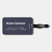 青および金ゴールドの世界地図のエレガントな荷物は付きます ラゲッジタグ (裏面横)