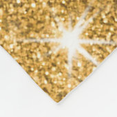 青および金ゴールドの年長の応援のギフト、あなたの文字、色 フリースブランケット (角)