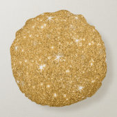 青および金ゴールドの応援の分隊のギフトの年長の応援のギフト ラウンドクッション (裏面)