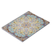 青および金ゴールドの曼荼羅のブランクジャーナル ノートブック (左側)