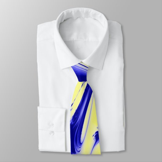 青および金ゴールド大理石デザイナー首のタイ ネクタイ (タイ)