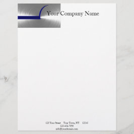 青および銀によってブラシをかけられる金属 レターヘッド