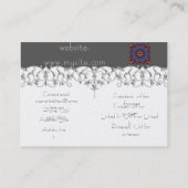 青および黄色のケルト結び目模様のタイル147 名刺 (裏面)