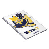 青および黄色のチアリーダーのノート ノートブック (右側)