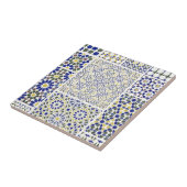 青および黄色の中東のタイルパターン タイル (側面)