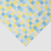 青および黄色の正方形のティッシュペーパー 薄葉紙 (詳細)