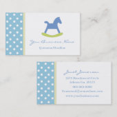 青および黄色の水玉模様の名刺 名刺 (正面/裏面)