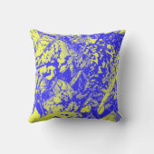 青および黄色の群葉の装飾用クッション クッション (裏面)