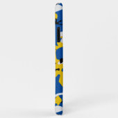 青および黄色の迷彩柄 Case-Mate iPhoneケース (裏面/右)