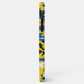 青および黄色の迷彩柄 Case-Mate iPhoneケース (裏面/左)